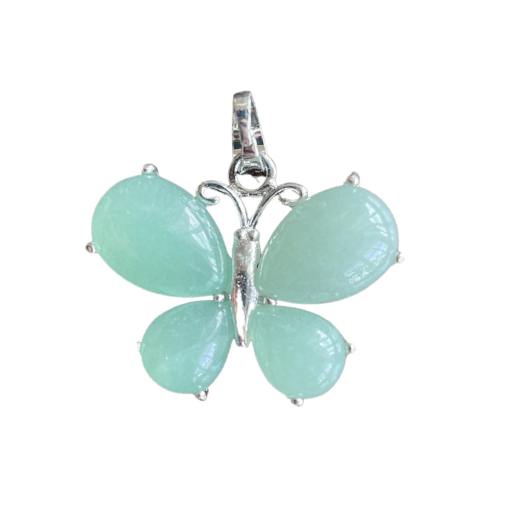 Green Aventurine Butterfly Pendant