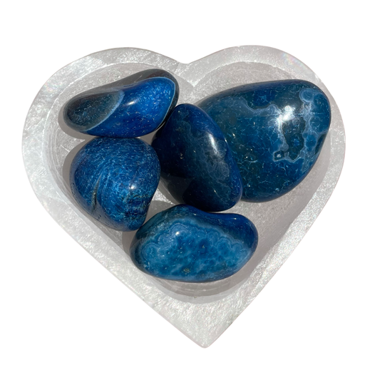 Blue Agate Tumbled Stone