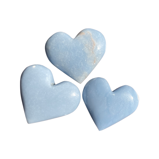 Angelite Medium Puffy Heart