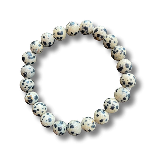 Dalmatian Jasper Bead Bracelet