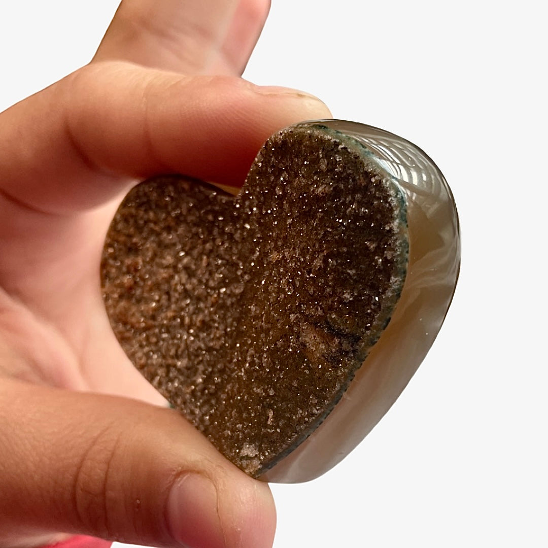 Agate Druzy Heart