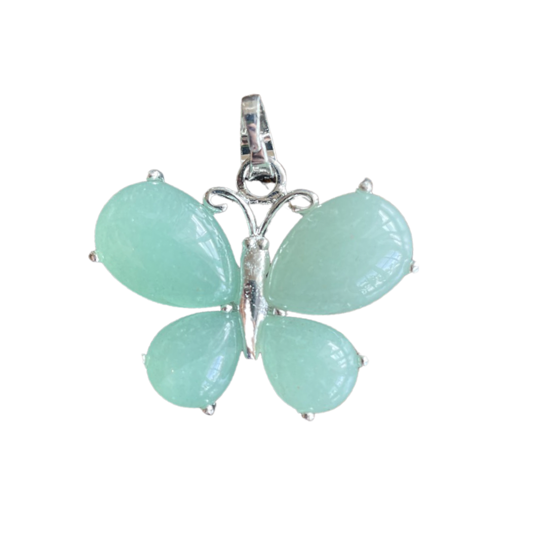 Green Aventurine Butterfly Pendant