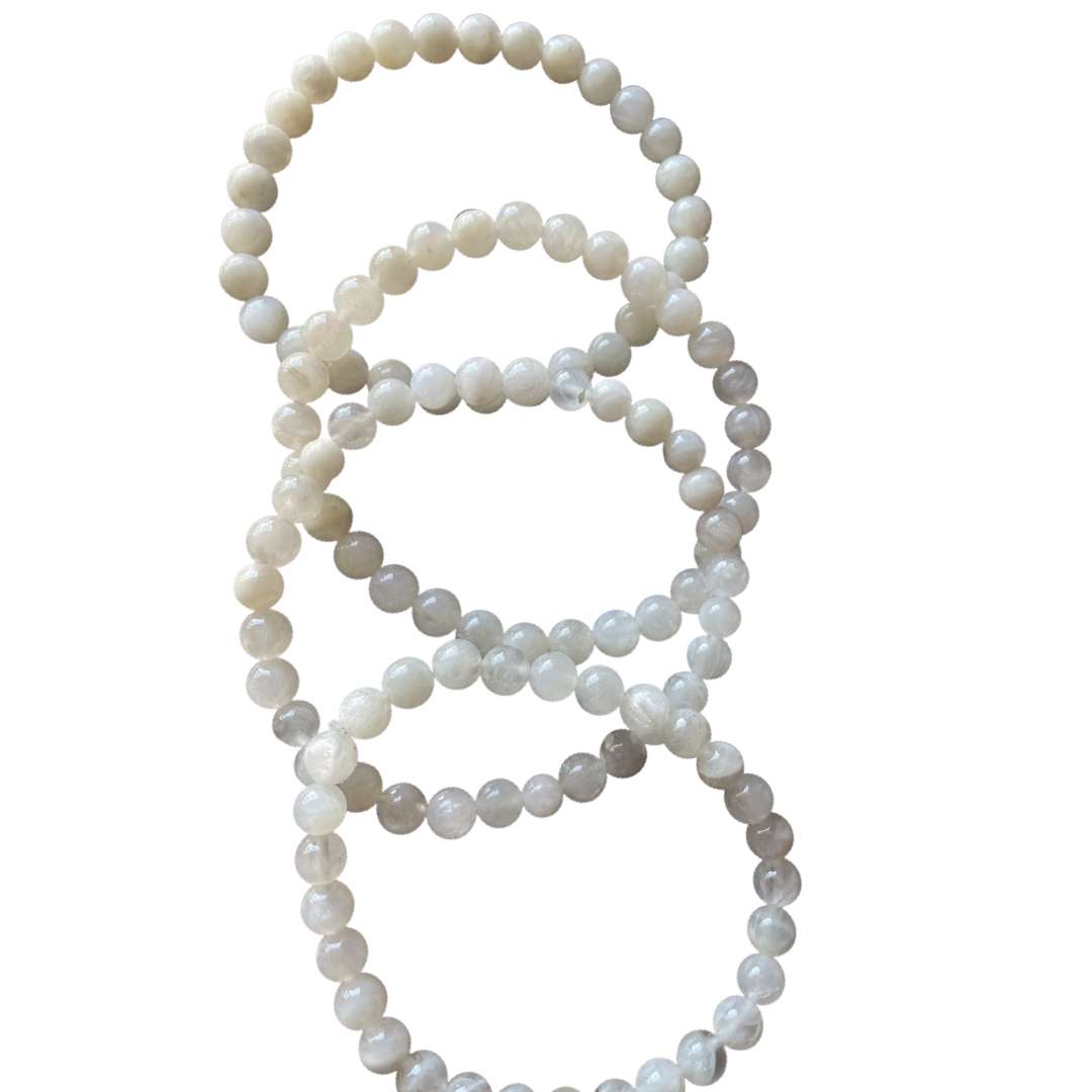 Rainbow Moonstone Bead Bracelet