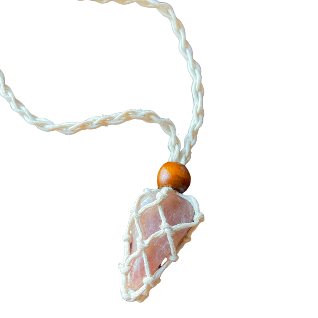 White Macrame Necklace