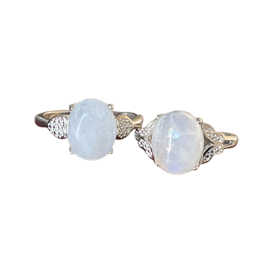 Rainbow Moonstone Ring